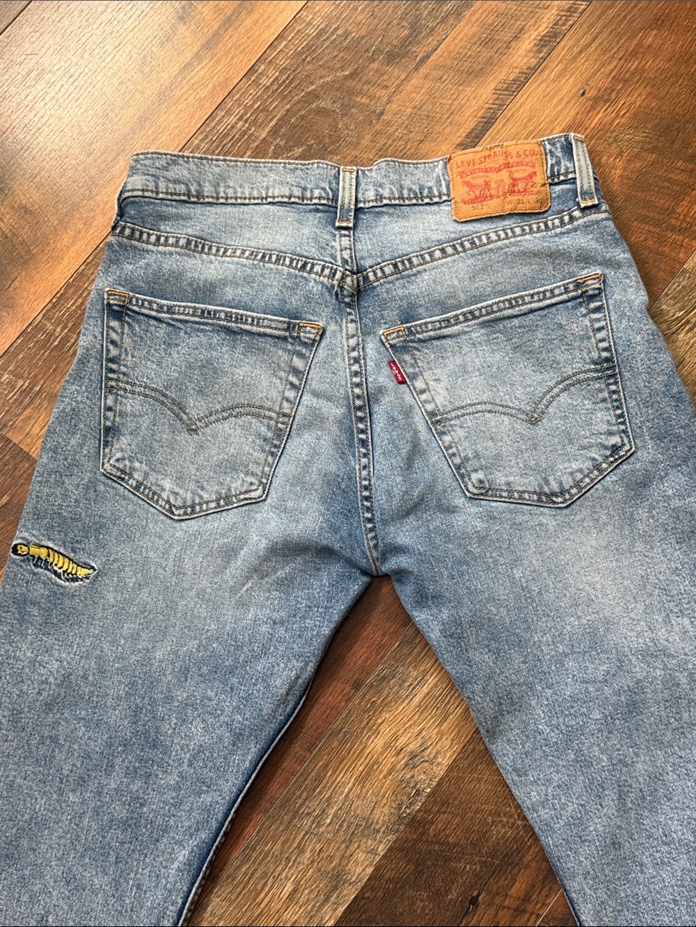 Levi’s 512 Slim Taper Embroidered Insect Jeans W31 L30 Dragonfly Butterfly